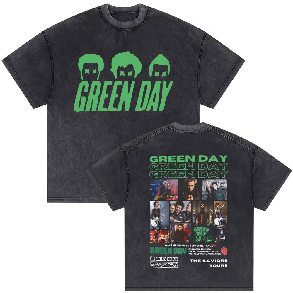 

Washed Vintage Punk Band Green Day Dookie Graphic Tshirts Men Classic Gothic Rock T Shirts Male Oversized Tshirt Man Streetwear S