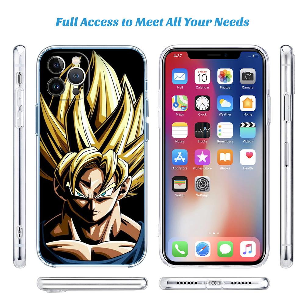 LO37 Dragon Ball Goku Phone Case for Motorola Moto E13 E15 E20 E22 E22I E22S E30 E32 E40 E7 E7I G Plus Power Play Stylus G22 G14
