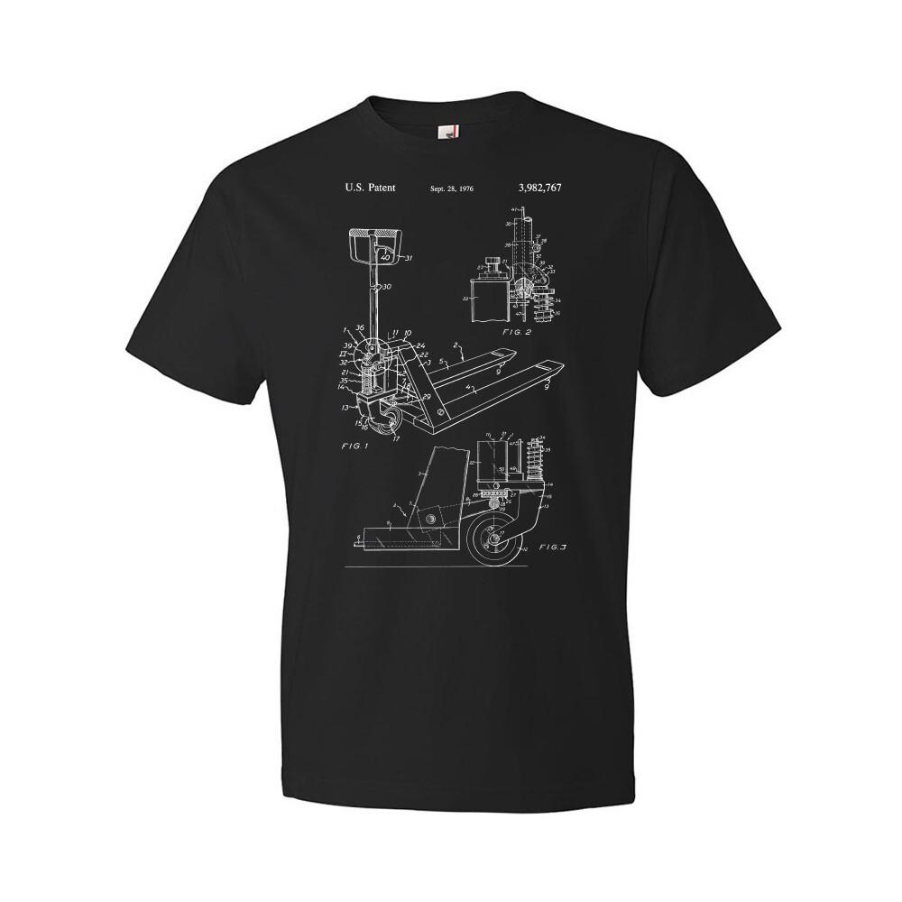 Pallet Jack Patent Shirt Warehouse Worker Supervisor Gift Industrial Blueprint XXL
