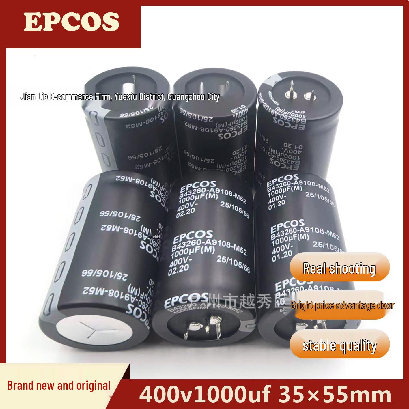 

Brand New EPCOS 400V 1000uF Electrolytic Capacitor 35x55mm for Welding Machines