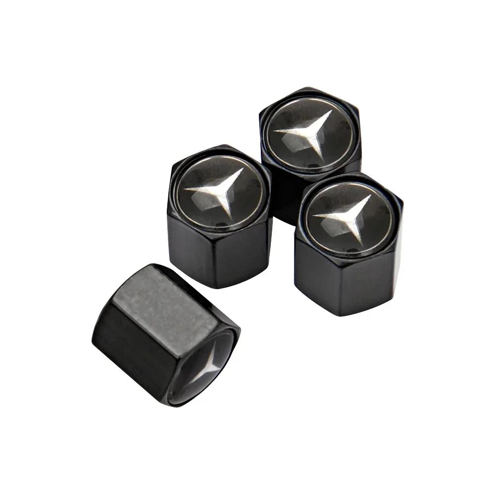 4PCS Car Wheel Tyre Tire Valve Stem Caps Metal Covers for Mercedes Benz CLK CLA GLB GLE W166 GLC W204 W205 W212 W211 W124 W210