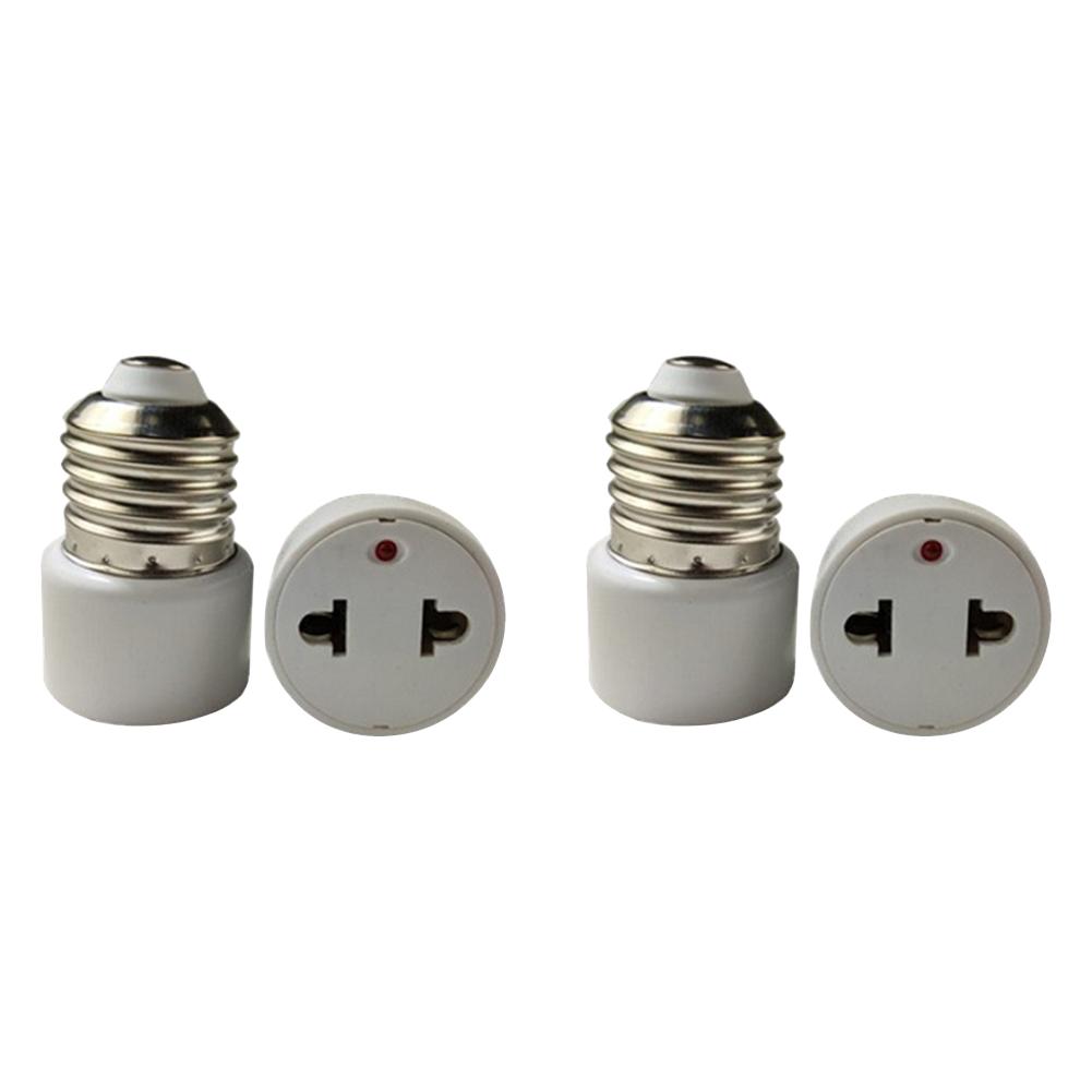 E26/E27 Bulb Base Screw Adapter EU/US Prong Outlet Plug Converter Polarized Light Bulb Socket Adapter Fit for 2/3 Prong Convert