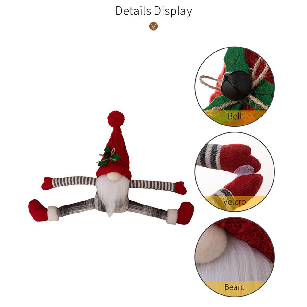 Weihnachts-Vorhang-Halteband Mit Magischem Klettverschluss Niedliche Gesichtslose Rudolf-Puppe Vorhang-Schnalle Für Haus Büro Fenster