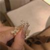 Super Flash Butterfly Open Ring Zircon Adjustable Light Luxury Advanced Sense Index Finger Ring Female