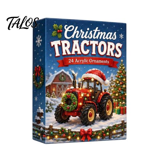 Acrylic Festive Decoration Transportation Vehicles Advent Calendar 2026 for Kids, 24 Day Christmas Countdown Set Eve Surprise with Collectible