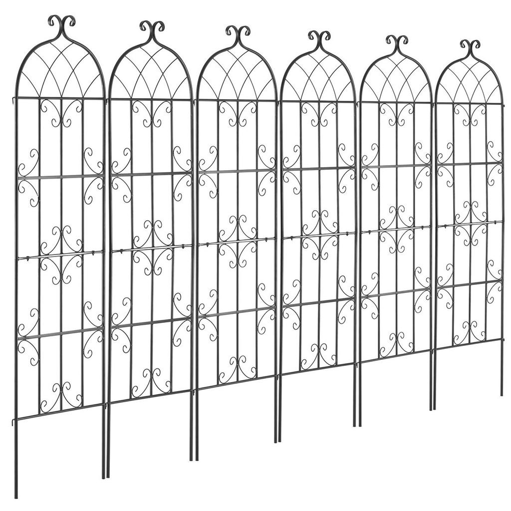 4 Packs Metal Garden Trellis for Climbing Plant Support 71x20 In Rustproof
