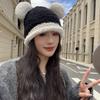 Women's New Warm Knitted Hat Korean Style Versatile Cute Ear Windproof Ear Protection Face Small Wool Hat