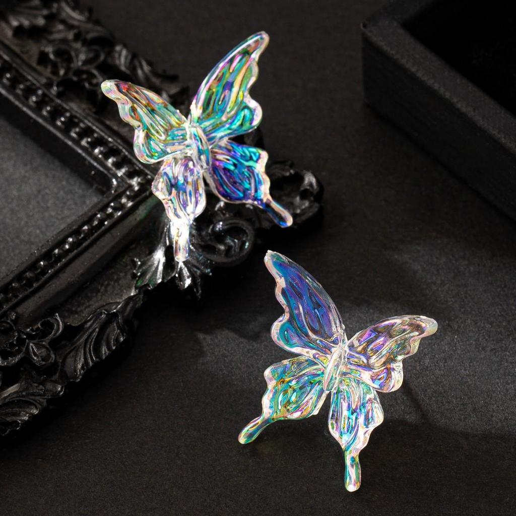 Trendy Colorful Butterfly Stud Earrings for Women - Popular Elegant Dangle Design