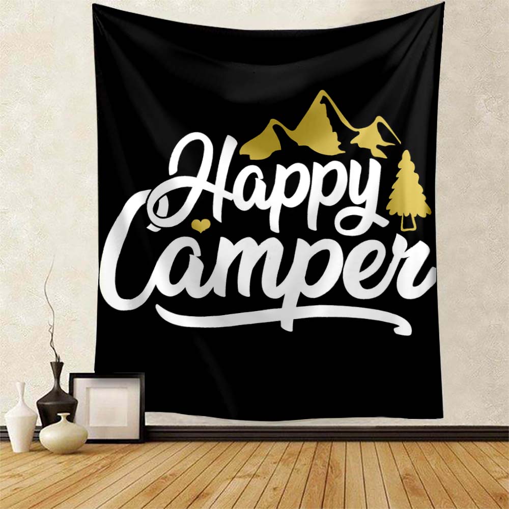 Camping Tapestry Camper Outing Accessories Fun Kids Room Club Man Cave Home Bedroom Wall Decor Backdrop
