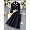Classic Style Metal Suit Outwear High Waist Slimming Breasted