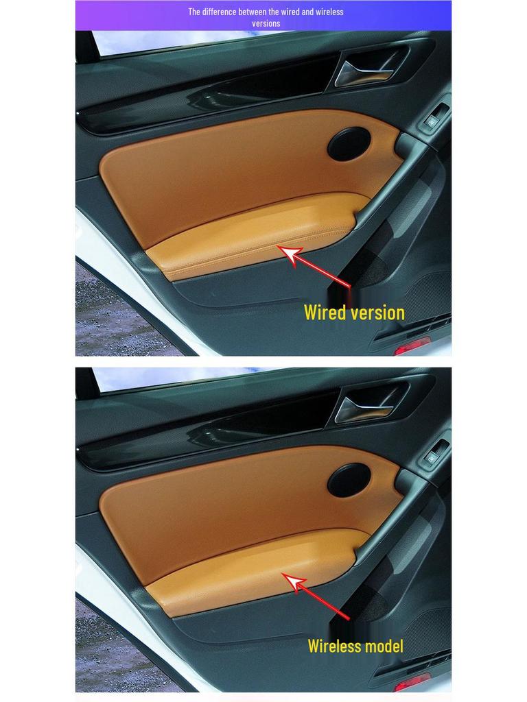 Volkswagen Golf 6 Door Panel Leather Wrap - Armrest Cover for Interior Renovation.
