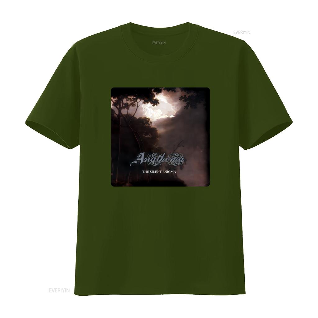 Neues DTG T-Shirt ANATHEMA das stille Rätsel Mystische Waldszene Design vintage Gewaschen Herren Streetwear Stilvoll Atmungsaktiv