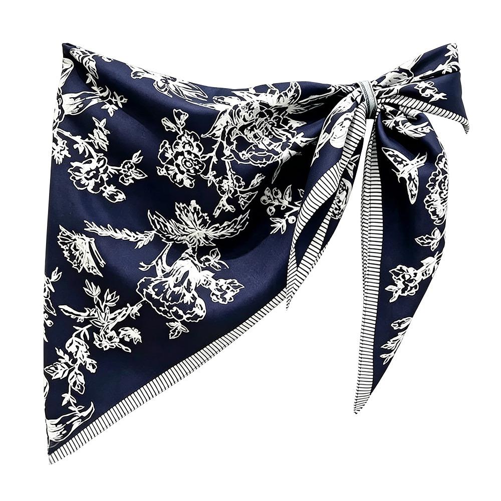 Multi-functional Triangular Scarf Silk Satin Decorative Headscarf Fashion Waist Belt