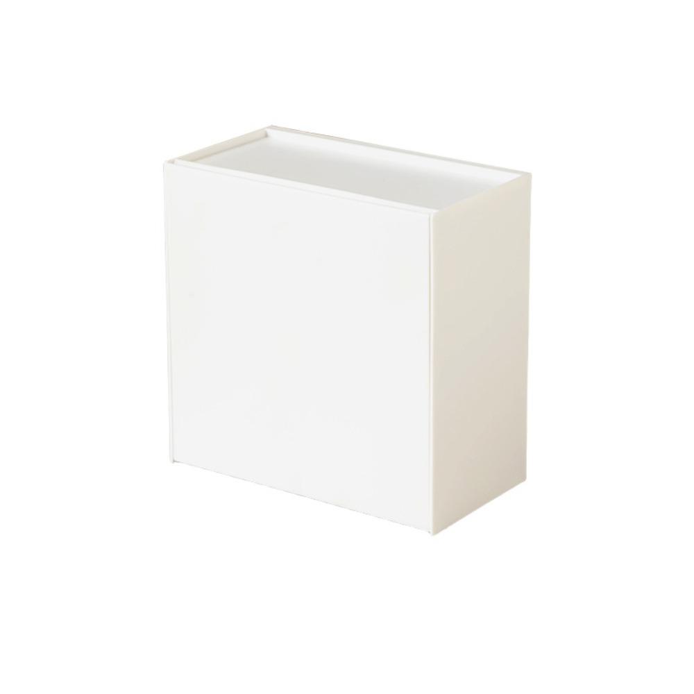 

Wall-Mounted Bathroom Storage Box Multifunctional Flip-Up Toilet Paper Organizer Punch-Free Large Capacity Storage Bin белый