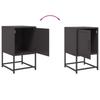 Nightstand Black 36x39x60.5 Cm Steel