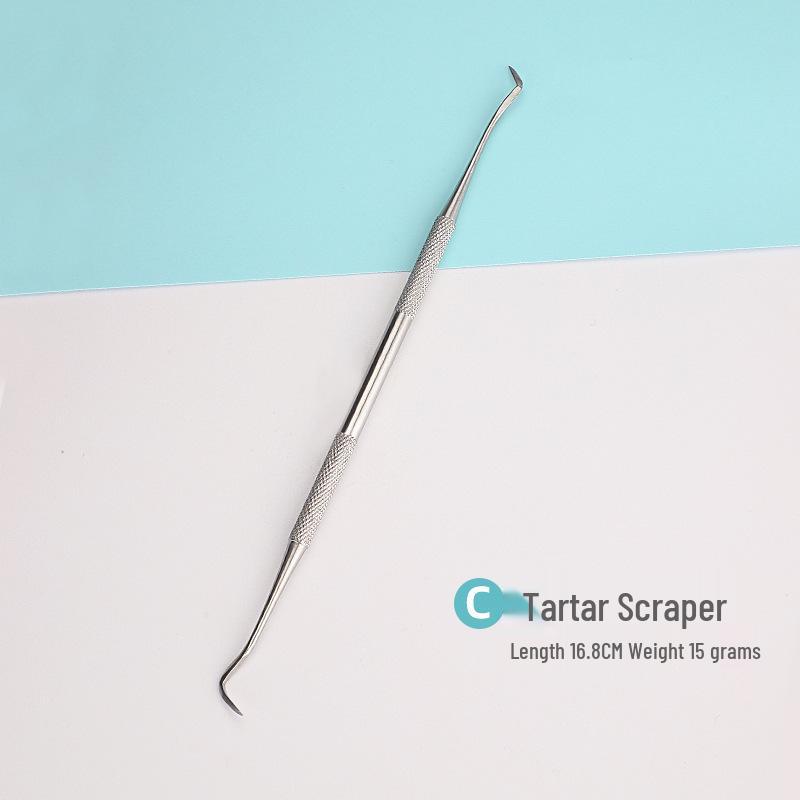 Stainless Steel Dental Tool Set - Mouth Mirror & Tartar Cleaning Care Tools