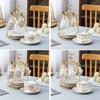 Vintage Floral Bone China Coffee Tea Set, Retro Rose Ceramic Teapot Cup Saucer, Elegant British Style Tableware for Afternoon Tea