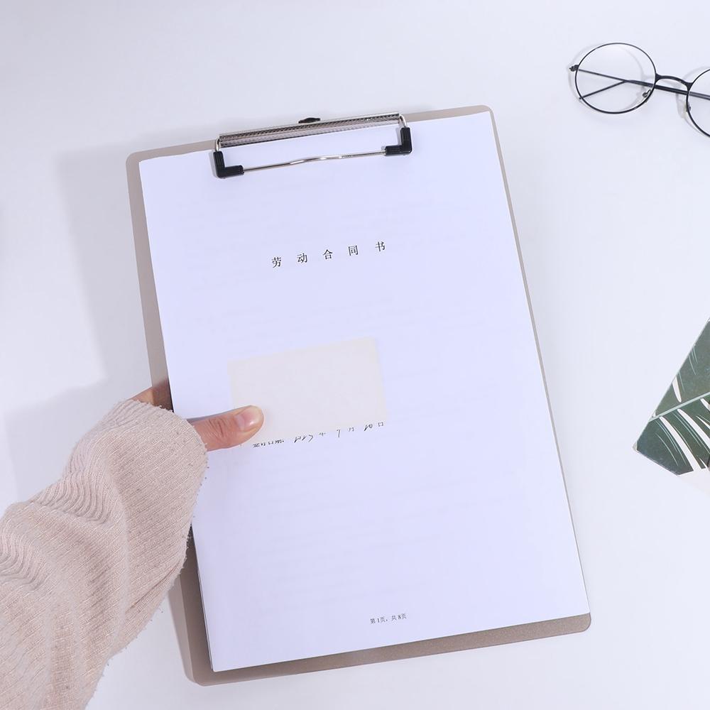 Writing Sheet Pad A4 A5 A6 File Folder With Low Profile Gold Clip Paper Organizer  Menu Data