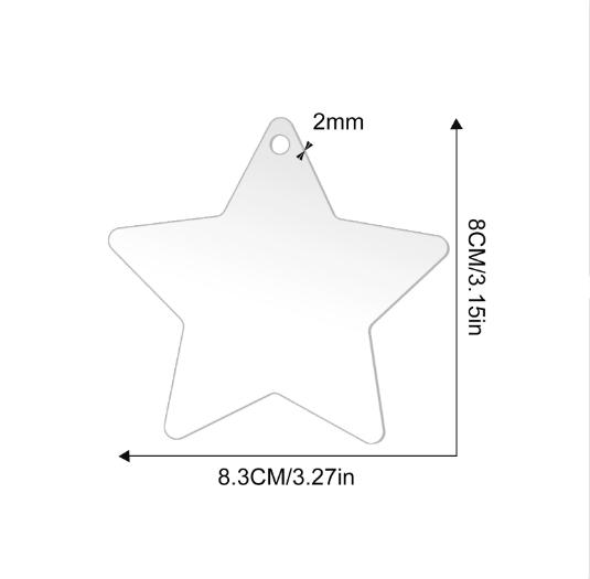 

10/50pcs Bell Star Round Christmas Acrylic Sheets Transparent Xmas Tree Pendant Drop Ornaments Festive Party DIY Craft Prop 10pcs звезда