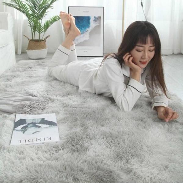 Large Size  Art Carpet Floor Gradient Color Fluffy Area Rug Living Room Carpet Hallway Mat