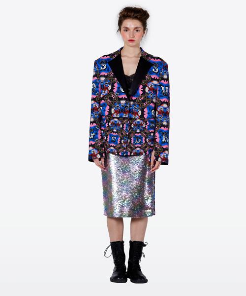 Greedius Sequin Midi Skirt