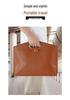 Elegant Women's Soft Leather Laptop Tote - High-End, Large Capacity, Fashionable Briefcase for Work and Commuting.
