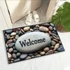 Summer Entrance Door Welcomes You. 3D Pebble Carpet, Bathroom Water-Absorbing And Anti-Slip Carpet, Home Decoration