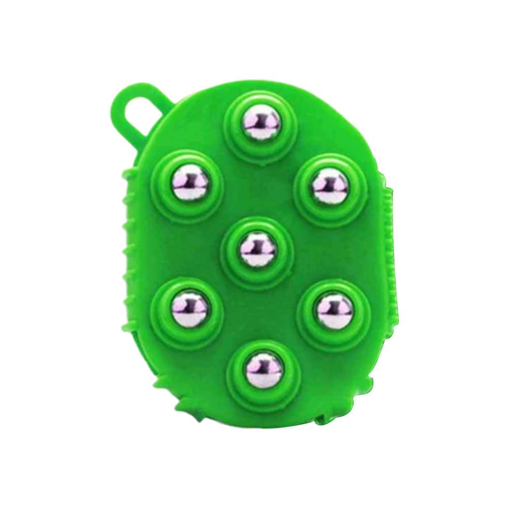 Double Sided Massage Glove 7 Bead Head Steel Ball Brush Ergonomic Design PP Material Full Body Scraping Shoulder Back Relief