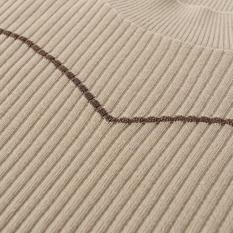 Hengyuanxiang Women's Half-High Collar Knit Sweater