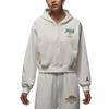 Brooklyn Fleece Hooded Loose Fit Zip-Up Sweatshirt Women Tops IO9536-133