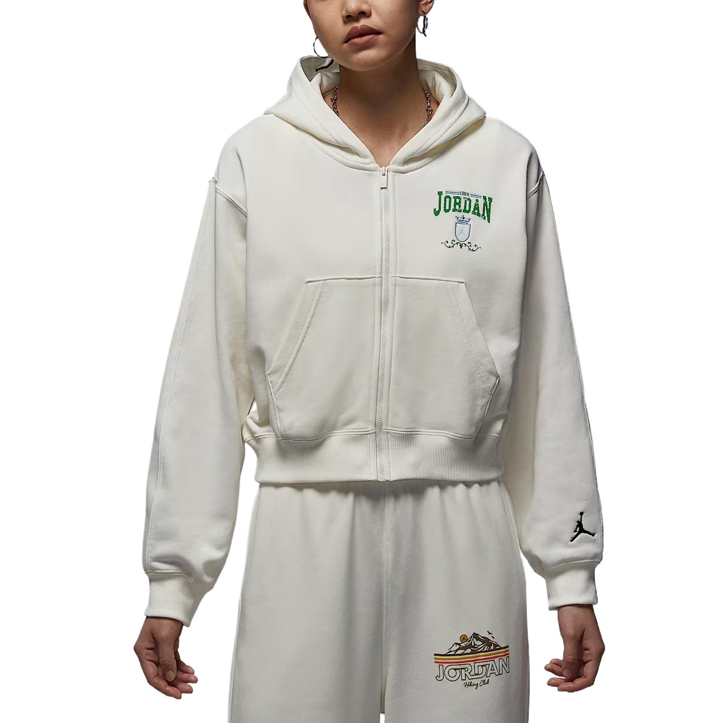 Jordan Brooklyn Fleece Hooded Loose Fit Zip-Up Sweatshirt Women tops IO9536-133 S