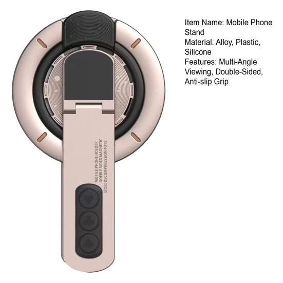 Magnetic Phone Ring Stand 360 Degrees Rotating Luminous Phone Bracket Multi-Angle Adjustable