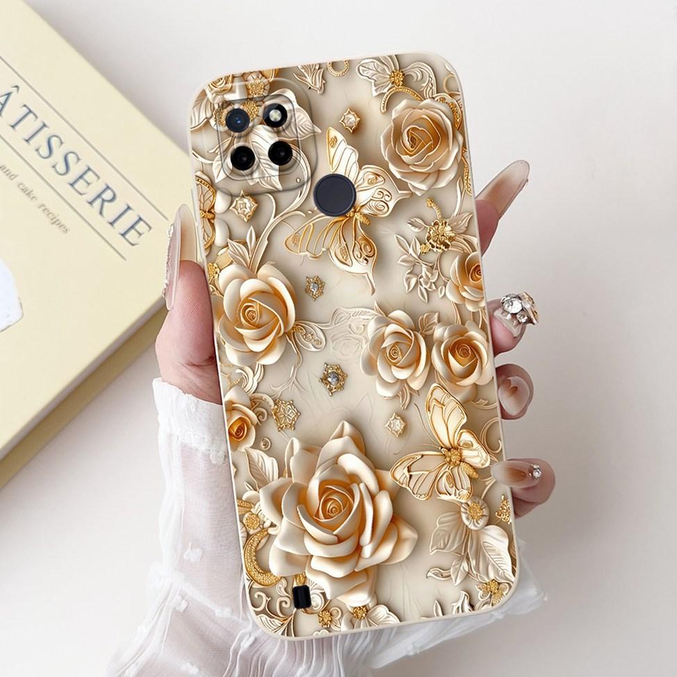 For Realme C21Y RMX3261 RMX3263 C25Y RMX3269 Cover For Realme C21Y Case Cute Cat Funny Cool Fashion Silicone Shockproof Bumper
