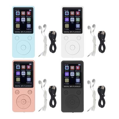 Odtwarzacz MP3 MP4 Bluetooth 5.0 1,8-calowy Kolorowy ekran Wbudowana karta pamięci 16 GB Obsługuje do 128 GB HiFi