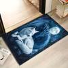 Luxurious Crystal Velvet Dragon and Wolf Mat – Anti-Slip Floor Mat with Celestial Design for Bedroom, Living Room, Office, and M