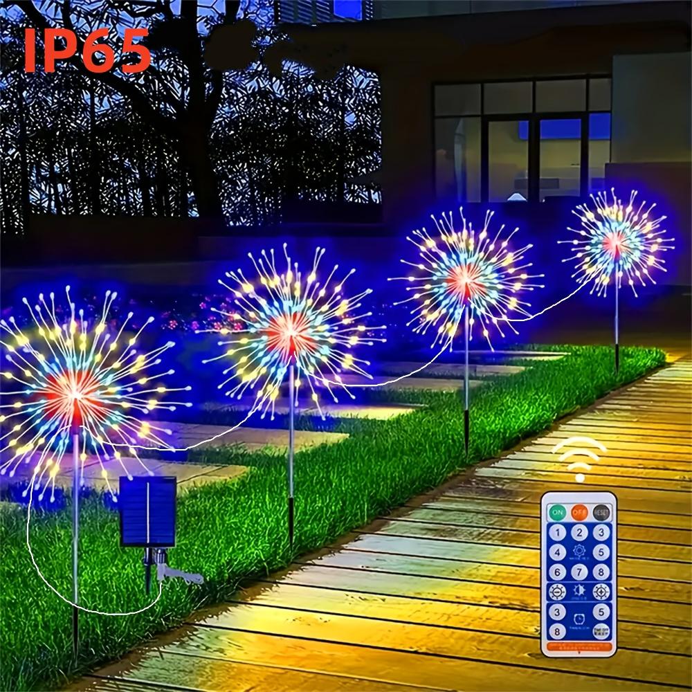 Solar Fireworks Outdoor String Lights Fairy String Lights 8 Modes Courtyards Gardens Camping Christmas Decorations
