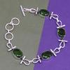 Silver Bracelet Sterling  Peridot Gemstone Quartz Quartz, 7-8" Green