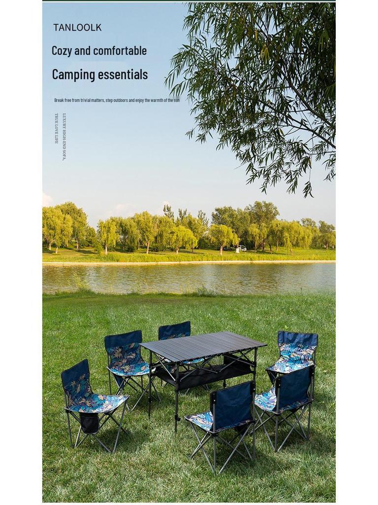 Verstellbarer Outdoor-Klapptisch für Grillen, Picknick und All-Terrain-Einsatz