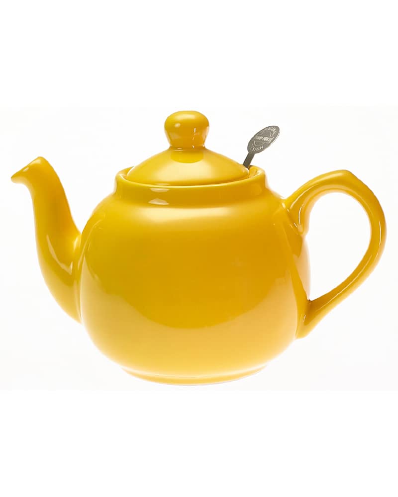 

This 600ml, 2-cup teapot from the UK, the home of authentic black tea, is crafted in new yellow stoneware. Its charming round shape includes a