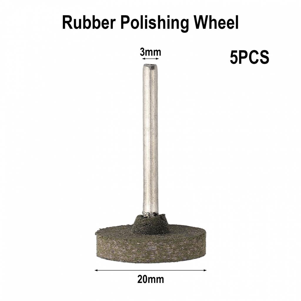 Rubber Polishing Wheel for Electric Rotary Tools 5pcs 20 25mm Diameter
