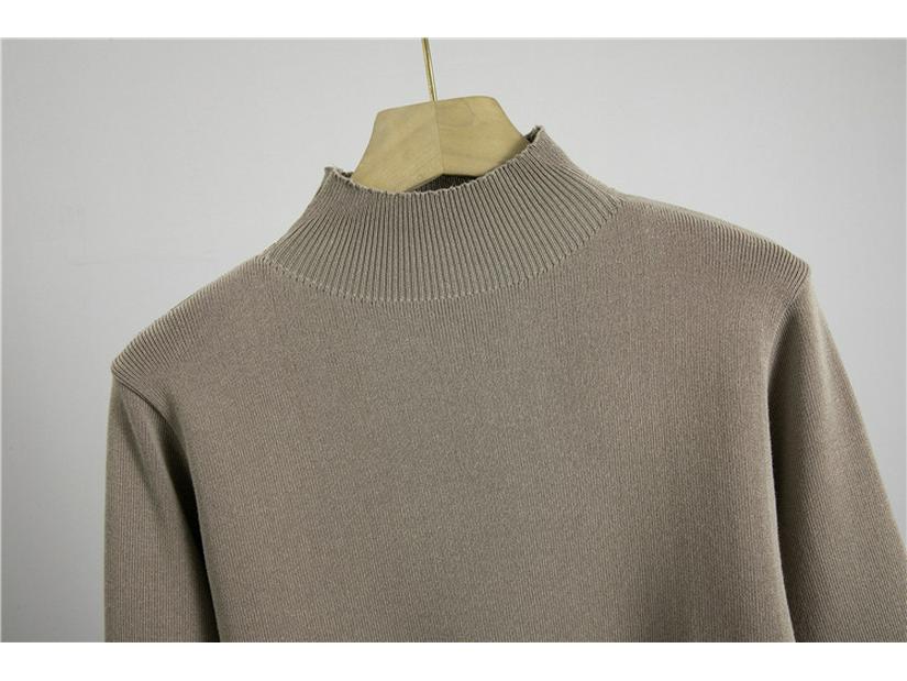 Women's Cross-Border Fashion: Knit Shawl Cardigan, High Neck Sweater, and Wide-Leg Pants Set.