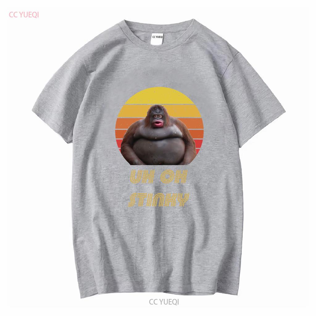Uh Oh Stinky Meme T Shirt Funny Dank Poop Edgy Long Or Short Sleeves Vintage Washed Breathable Fashion Top For Everyday Wear