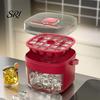 Camping Ice Tray 2-in-1 Press-Release Cube with Storage Bin 48-Cavity Double-Layer Family Maker for Freezer BPA-Free Container Home Party