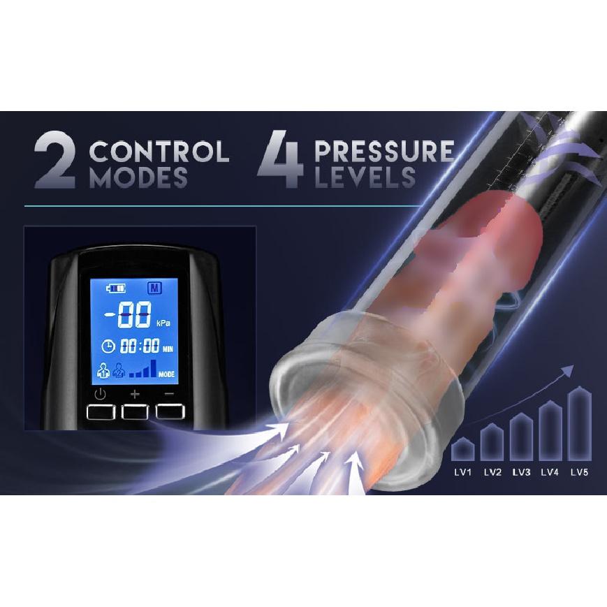 HESEKS Pompe à pénis automatique Pompe à vide Érection Électrique Masturbation masculine Agrandissement du pénis Extenseur Agrandisseur masculin Sexe