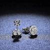 Timeless Solitaire Stud Earrings: 4-Prong Round Setting with Moissanite/CZ, Minimalist & Versatile Fine Jewelry