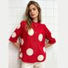 oversized Polka Dot vintage shirts & blouses for blouse Casual loose summer tops women button up shirt