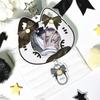 Cat Bow PVC Photocard Holder ID Card Badge Holder Photo Card Holders Transparent Display Protective Cover Backpack Pendant