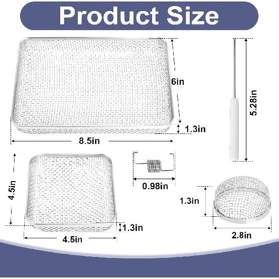 RV Furnace Vent Screen For Water Heater Vent Cover, RV Bugs Screen, Flying Ect Screen, Stainless Steel Mesh With Tallation Tool