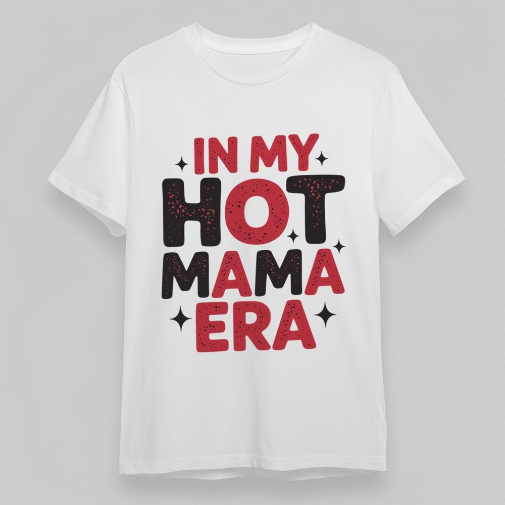

Women s Plus Size Classic T Shirt In My Hot Mama Era Bold Letter Dot Print Tee M