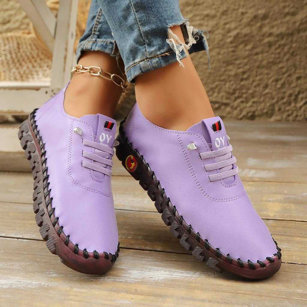 New Casual Single Shoes Women's Tendon Soft Sole Hand-stitched Women's Shoes